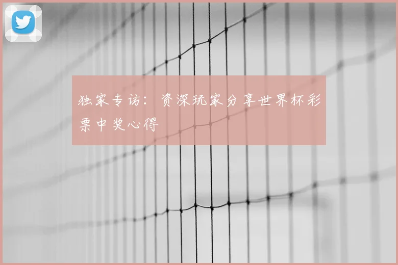 独家专访：资深玩家分享世界杯彩票中奖心得